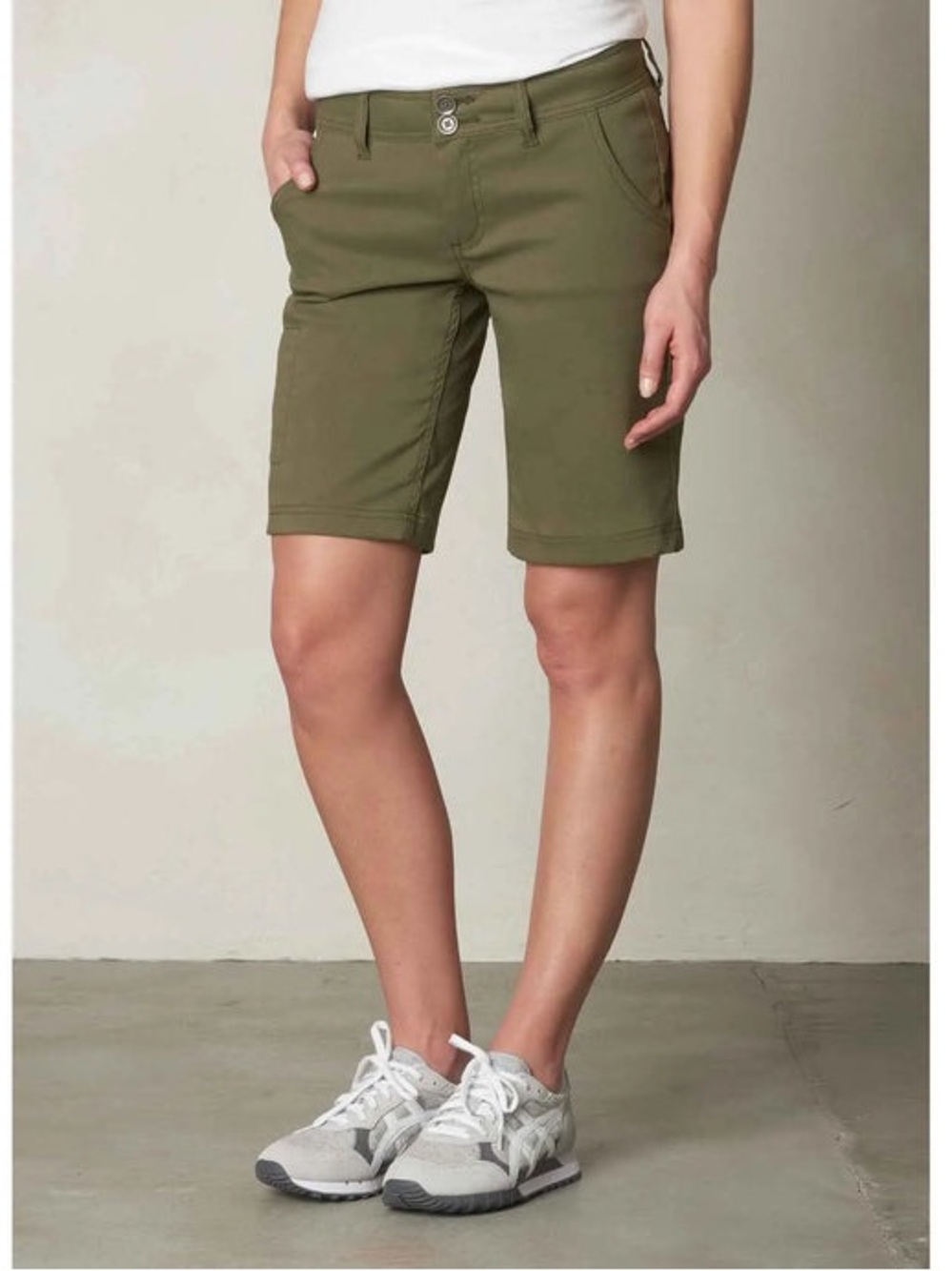 Prana Olive Green Women's Bermuda Shorts